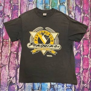 Vintage 91 Pittsburgh Penguins NHL tee size Large